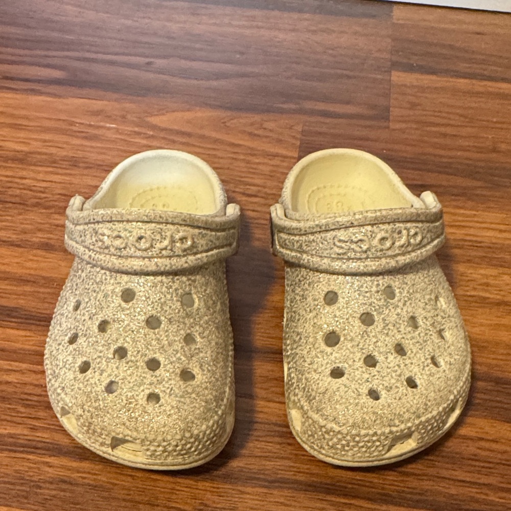 CROCS Kids White Glitter Crocs